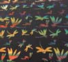 90 Pre Made Etched Pattern #102 May Flies, RBA Salmon Dichroic on Thin Clear Glass