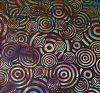 90 Pre Made Etched Pattern #148 Psycho Circles, Fusion Mixture Dichroic on Vintage Uroboros FX Thin Clear  Glass