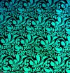 90 Pre Made Etched Pattern #162 French Leaves, P-Teal Dichroic on System 96 Thin Black Glass