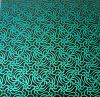 96 Pre Made Etched Pattern #223 Swirling Net, P-Teal Dichroic on Thin Clear Glass