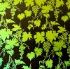 96 Pre Made Etched Pattern #095 Grapes, RB2 Green Dichroic on Thin Clear Glass