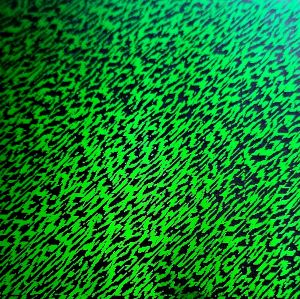 90 Pre Made Etched Pattern #012 Sleet, Crinklized Emerald CBS Dichroic on Thin Black Glass