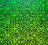 90 Pre Made Etched Pattern #031 Star Field, Emerald Dichroic on thin Clear Glass