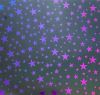 90 Pre Made Etched pattern #097 Stars, 1/2 Target Rainbow Green Magenta Blue Dichroic on Thin Clear Glass