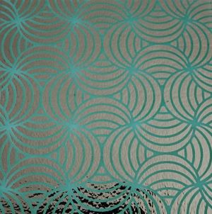 90 Pre Made Etched Pattern #211 Twirler, Res Silver Dichroic on Thin Lt Aqua Glass