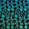 90 Pre Made Etched Pattern #213 Small Bamboo, M-Green CBS Dichroic on Thin Black Glass