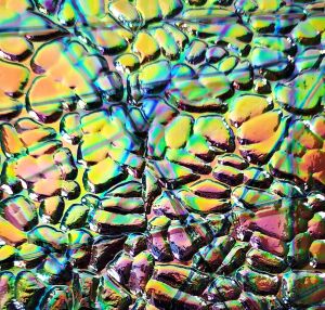 90 Pixie Stix Mixture CBS Dichroic on Figure C on Thin Black Glass