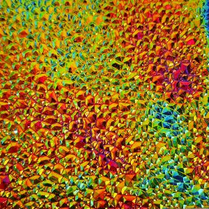 96 Aurora Borealis Green Magneta CBS Dichroic on Dew Drop Thin Glass