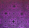 96 Pre Made Etched Pattern #046 Starburst, G-Magenta Dichroic on Thin Clear Glass