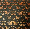 96 Pre Made Etched Pattern #094 Small Butterflies, Salmon Dichroic on Thin Clear Glass