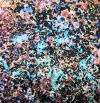 96 Splatter Rainbow 1 & Rainbow 1 CBS Dichroic on Thin Black Glass