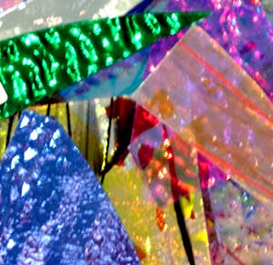 90 1/2 pound (8oz) Dichroic Glass Scrap Pack Colored 90 Thin and Mardi Glass