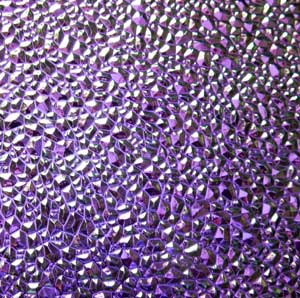 90 Crinklized Violet Dichroic on Dew Drop Thin Black Glass